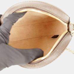 Gucci Brown GG Supreme Monogram Web Mini Ophidia Round Shoulder Bag