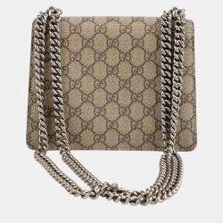 Gucci Beige Canvas and Suede Dionysus Mini Chain Shoulder Bag