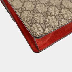 Gucci Beige Canvas and Suede Dionysus Mini Chain Shoulder Bag