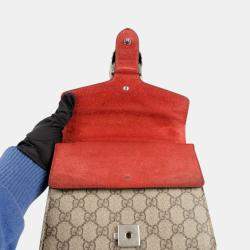 Gucci Beige Canvas and Suede Dionysus Mini Chain Shoulder Bag