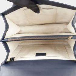 Gucci Black/Bright Evergreen/Hibiscus Red Calfskin Bamboo Web Small Dionysus Top Handle Bag