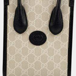 Gucci GG Coated Canvas/Leather Mini Interlocking Tote Crossbody Bag