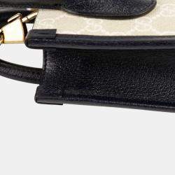 Gucci GG Coated Canvas/Leather Mini Interlocking Tote Crossbody Bag