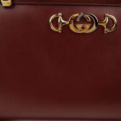 Gucci Burgundy Leather Medium Zumi Tote