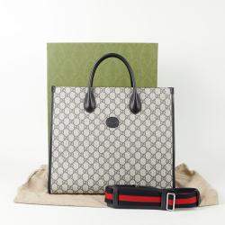 Gucci Medium Blue GG Supreme Canvas Interlocking G Tote 