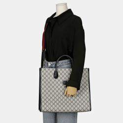 Gucci Medium Blue GG Supreme Canvas Interlocking G Tote 