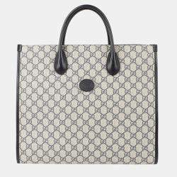 Gucci Medium Blue GG Supreme Canvas Interlocking G Tote 