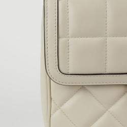 Gucci Small Off-White Leather Deco Shoulder Bag