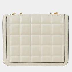 Gucci Small Off-White Leather Deco Shoulder Bag