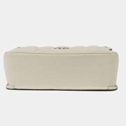 Gucci Small Off-White Leather Deco Shoulder Bag