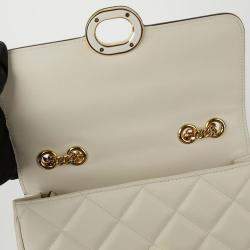 Gucci Small Off-White Leather Deco Shoulder Bag