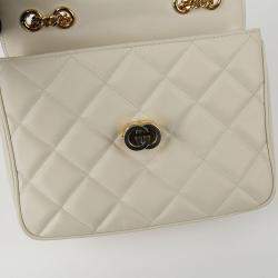 Gucci Small Off-White Leather Deco Shoulder Bag