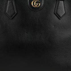 Gucci Medium Black Leather Diana Tote