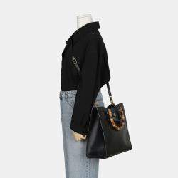 Gucci Medium Black Leather Diana Tote