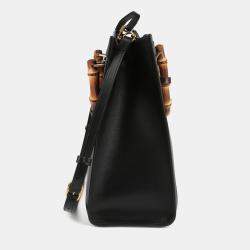 Gucci Medium Black Leather Diana Tote