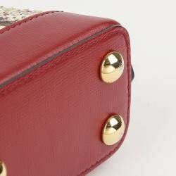 Gucci Mini Leather Trimmed Python Horsebit 1955 Shoulder Bag