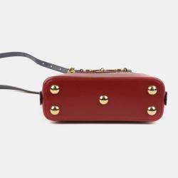 Gucci Mini Leather Trimmed Python Horsebit 1955 Shoulder Bag