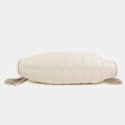 Gucci Medium White Leather Deco Tote Bag