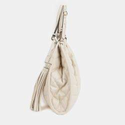 Gucci Medium White Leather Deco Tote Bag