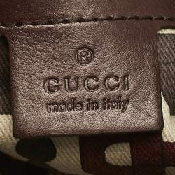Pre Owned Gucci Dark Brown Guccissima Leather Medium Indy Hobo