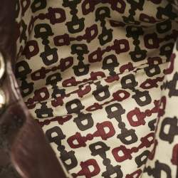 Pre Owned Gucci Dark Brown Guccissima Leather Medium Indy Hobo