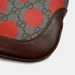 GucciBrown/Multicolor GG Supremecanvas Leather Jackie 1961 Geometric Print Small Shoulder Bag 