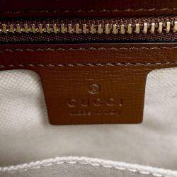GucciBrown/Multicolor GG Supremecanvas Leather Jackie 1961 Geometric Print Small Shoulder Bag 