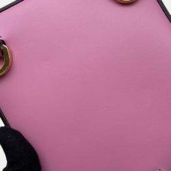 Gucci Pink Leather Bamboo Shoulder Bag