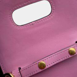 Gucci Pink Leather Bamboo Shoulder Bag