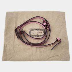 Gucci Pink Leather Bamboo Shoulder Bag