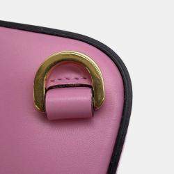Gucci Pink Leather Bamboo Shoulder Bag