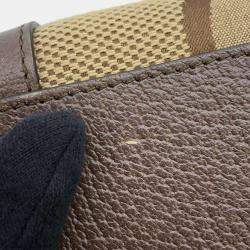 Gucci Beige/Brown Canvas Leather Jumbo GG Bamboo Tote Bag