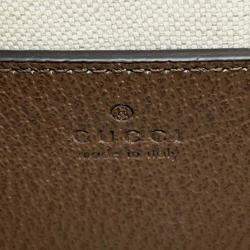 Gucci Beige/Brown Canvas Leather Jumbo GG Bamboo Tote Bag