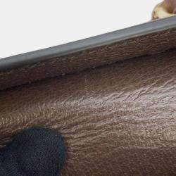 Gucci Beige/Brown Canvas Leather Jumbo GG Bamboo Tote Bag