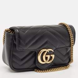 مملوكة مسبقًا حقيبة كتف غوتشي سوبر مارمونت جي جي جلد ماتيلاس بني صغيرة 