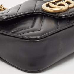 مملوكة مسبقًا حقيبة كتف غوتشي سوبر مارمونت جي ج ي جلد ماتيلاس بني صغيرة 