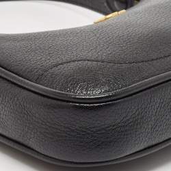 Pre Owned Gucci Black Leather Mini Aphrodite Shoulder Bag