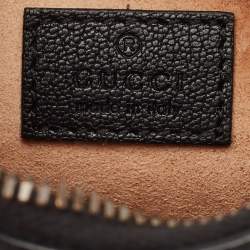 Pre Owned Gucci Black Leather Mini Aphrodite Shoulder Bag