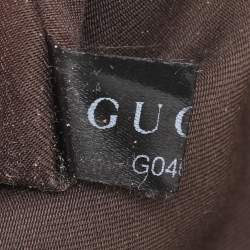 Pre Owned Gucci Beige/Brown GG Canvas and Leather Web Double Pocket Belt Bag