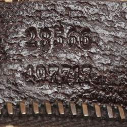 Pre Owned Gucci Beige/Brown GG Canvas and Leather Web Double Pocket Belt Bag