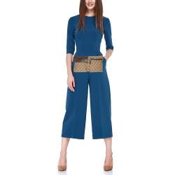 Pre Owned Gucci Beige/Brown GG Canvas and Leather Web Double Pocket Belt Bag