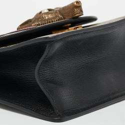 Gucci Multicolor GG Canvas Mini Pearl Fox Bamboo Top Handle Bag 