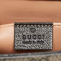 Gucci Multicolor GG Canvas Mini Pearl Fox Bamboo Top Handle Bag 
