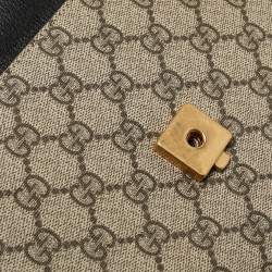 Gucci Multicolor GG Canvas Mini Pearl Fox Bamboo Top Handle Bag 