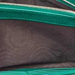 Pre Owned Gucci Green Leather Dionysus Mini Wallet on Chain