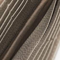 Pre Owned Gucci Grey Leather Leather Interlocking G Wallet On Chain