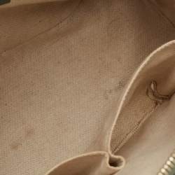 Pre Owned Gucci Green Micro Gussiccima Patent Leather Small Nice Dome Satchel