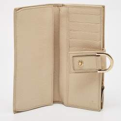 Gucci Beige GG Canvas and Leather Abbey Long Wallet