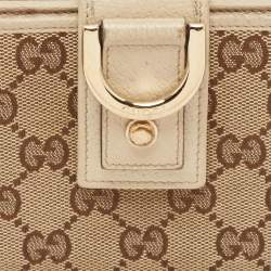 Gucci Beige GG Canvas and Leather Abbey Long Wallet