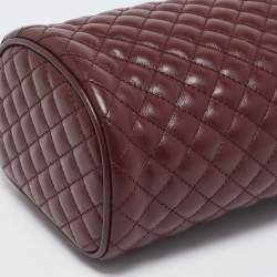 Pre Owned Gucci Burgundy Quilted Leather Zumi Belt Bag